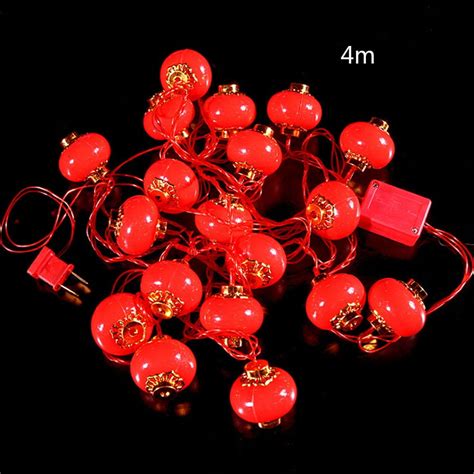 Led Red Lantern String Lights New Year Spring Festival Party Decoration