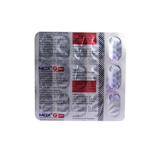Mox P 500mg Tablet Price Uses Side Effects Composition Apollo Pharmacy
