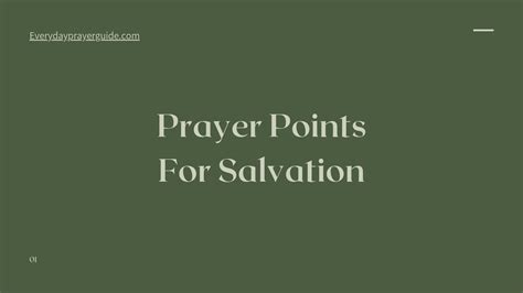 Prayer Points For Salvation Everyday Prayer Guide