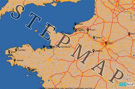 Stepmap Bretagne Und Normandie Landkarte Für Europa