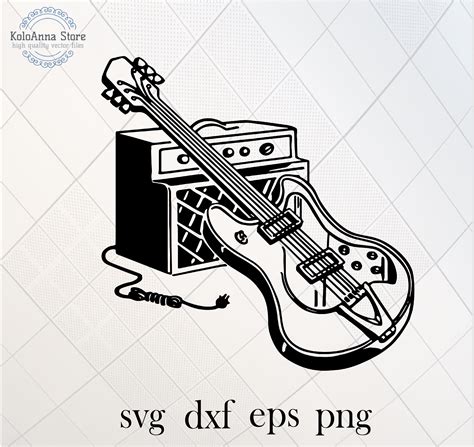 Guitar Svg Guitar Stencil Svg Guitar Cut File Svg Shirt Guitar Template Wall Art Svg Music Svg