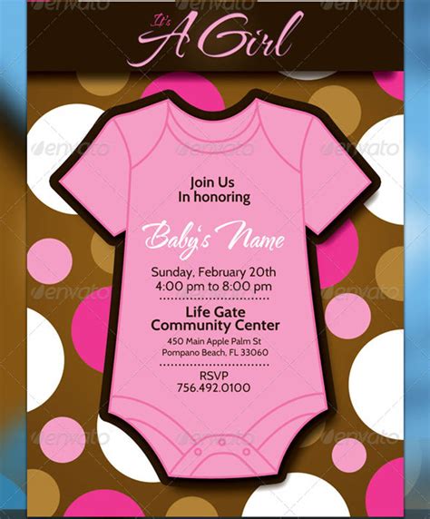 Baby Shower Invitations For Girl 19 Examples Format Pdf Examples