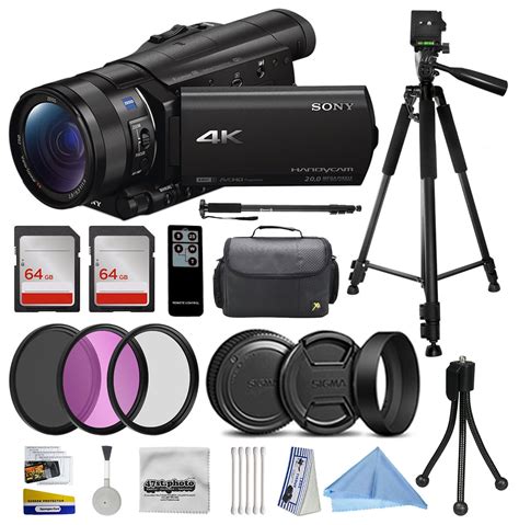 Sony Fdr Ax100 4k Ultra Hd Camcorder Video Camera Kit 128gb Memory