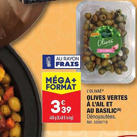 Promo Olives Vertes L Ail Et Au Basilic L Oliva Chez Aldi Icatalogue Fr