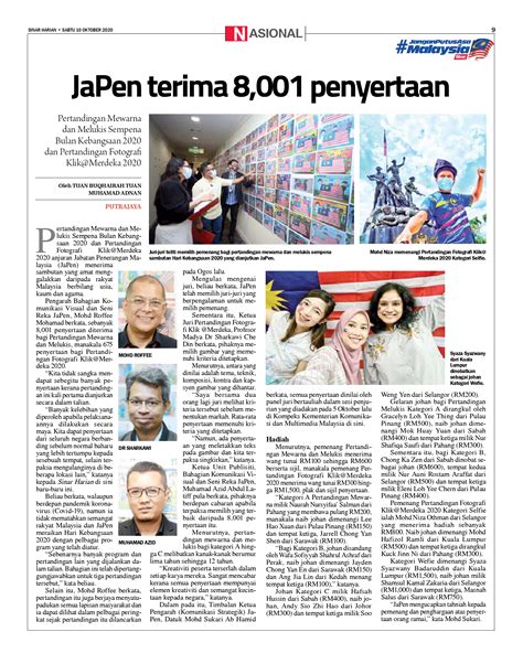 On this page you can find information about malaysian newspaper. SINAR HARIAN | 10.10.2020 (SABTU) | M/S : | JAPEN TERIMA ...