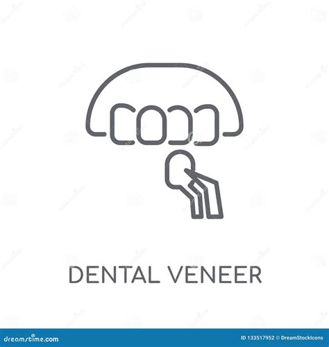 Icona Lineare Dellimpiallacciatura Dentaria Raggiro Dentario Di Logo