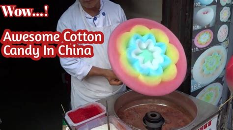 Amazing Way Of Making Chinese Cotton Candy Chinese Street Food Youtube