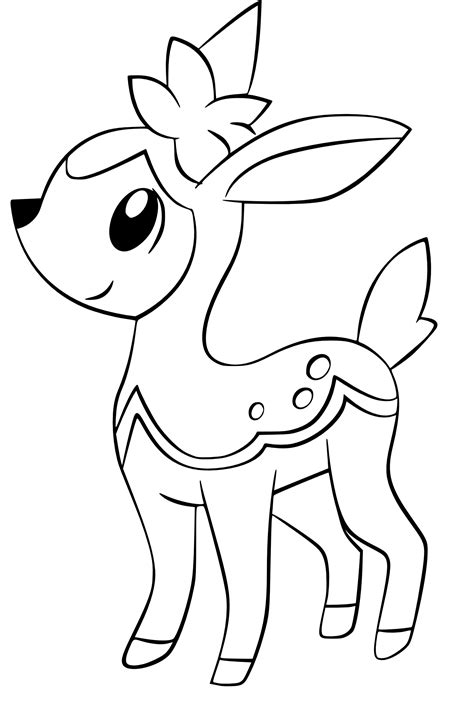 Bienvenue dans le monde des coloriages pokémon ! Coloriage Vivaldaim Pokemon à imprimer