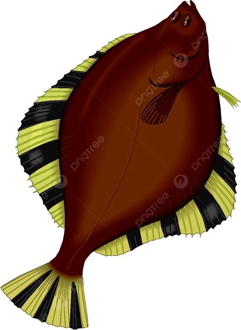2 Clipart Vector Flounder 02 Print And Cut Seaside Marine Sea Png