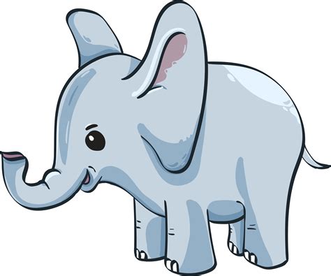 Gambar Gajah Kartun Png Gambar Kartun Gajah Yang Digambar Tangan Png