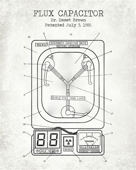 Flux Capacitor Old Patent Digital Art By Dennson Creative