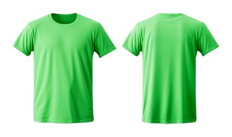 Plain Green T Shirt Mockup Template With Views Front And Back