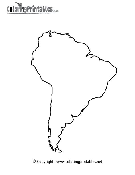 Printable Blank Maps Of South America