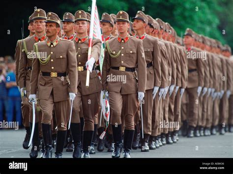 Army Soldiers Marching On Parade In Budapest Hungary Stock Photo Alamy