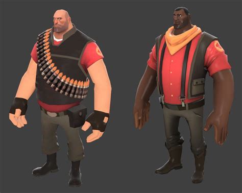 Low Poly Character Game Character Team Fortess 2 Game Concept Art