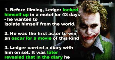 Heath ledger has been in a lot of films, so people often debate each other over what the greatest heath ledger movie of all time is. 15 Incredible Facts about Heath Ledger's Joker Every Fan ...