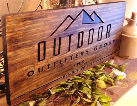 Carved Wooden Sign Craft Show Displays Business Logos