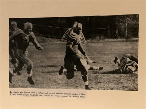 Bob Wright Byu Cougars 1941 Sands Football Pictorial Co Panel 1600 Picclick