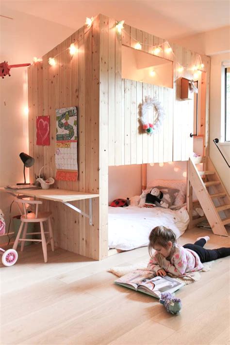 This ikea hack has made this one into a very cool looking couch by day and a bed by night. IKEA Hack | Kid's Bedroom Bunk Fort in 2020 | Ikea hack ...