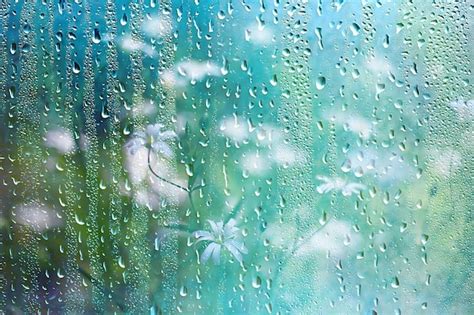 Premium Photo Summer Rain Wet Glass Abstract Background Landscape