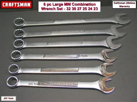 Craftsman Tools 6 Pc Large Metric Wrench Set 32 30 27 25 24 23mm Ebay