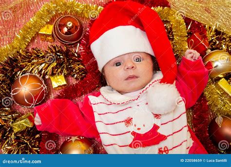 Christmas Baby Stock Image Image Of Lifestyle Golden 22058659