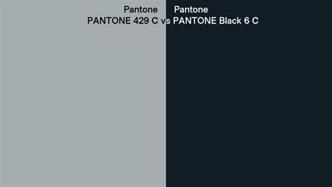 Pantone 429 C Vs Pantone Black 6 C Side By Side Comparison