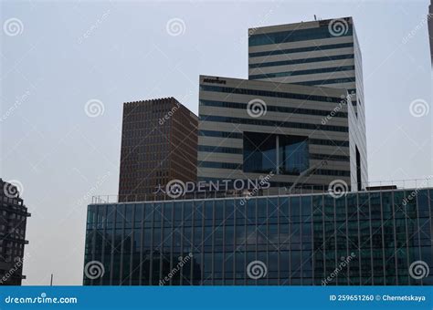 Amsterdam Netherlands June 18 2022 Building With Dentons Logo