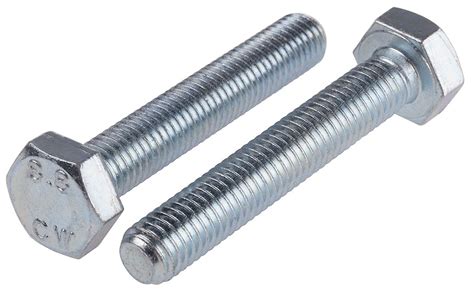 Clear Passivated Zinc Steel Hex Hex Bolt M10 X 60mm Rs