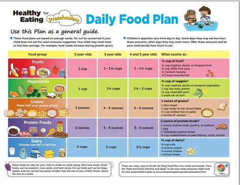 Although the usda has not set an upper limit for the amount of eating a combination of vegetables provides all the amino acids your body needs to build protein. Daily Food Plan for Preschoolers suggested by USDA | The ...