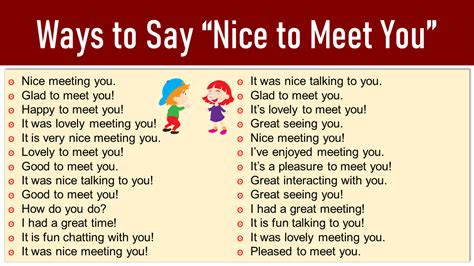 15 Ways To Say Nice To Meet You In English Phrases Engdic