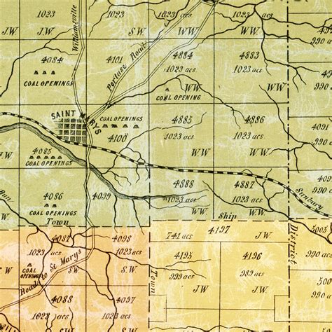 Vintage Map Of Elk County Pennsylvania 1855 By Teds Vintage Art