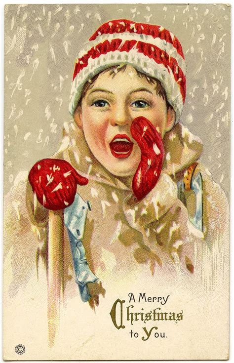 Free Printable 1950s Vintage Christmas Cards Printable Templates