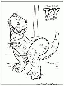 Toy story rex coloring pages. Buzz Lightyear with his wings - Toy Story Kids Coloring Pages