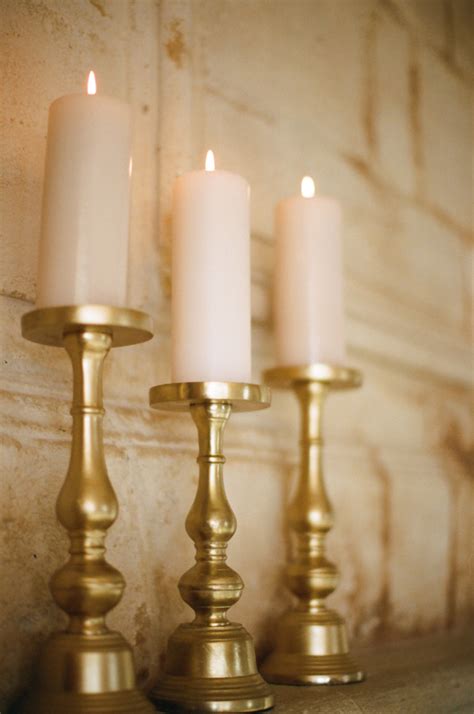 Gold Pillar Candle Holders Elizabeth Anne Designs The