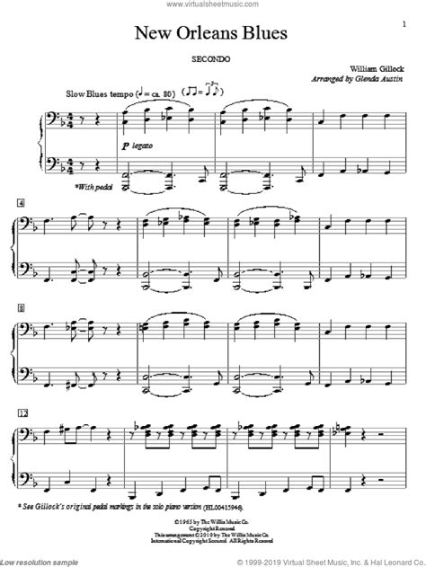 New Orleans Blues Sheet Music For Piano Four Hands Pdf