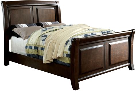Litchville Brown Cherry Cal King Sleigh Bed Cm7383ck Furniture Of