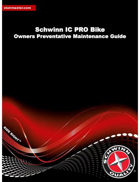 Schwinn Ic Pro Bike Owners Preventative Maintenance Manual Pdf Download