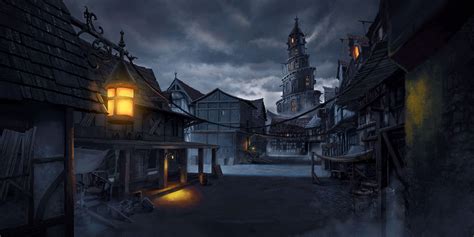 Artstation Teufoldrorf Omercan Cirit Gothic Horror Cityscape