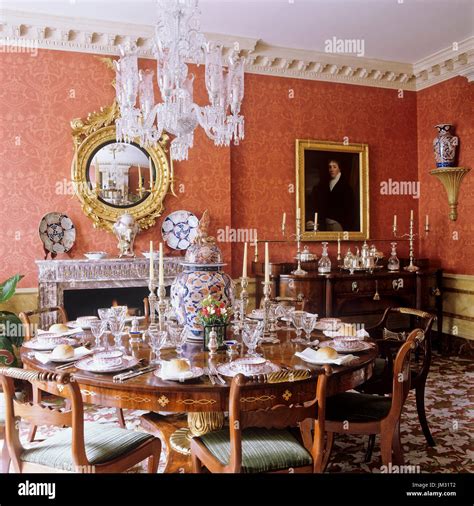 Victorian style dining room Stock Photo - Alamy