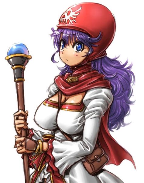 safebooru 1girl amania orz bag blue eyes breasts closed mouth curly hair dragon quest dragon