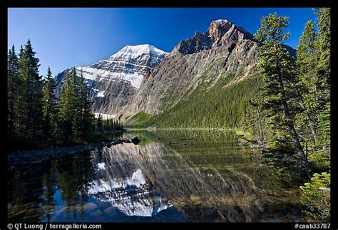 Picturephoto Mt Edith Cavell And Cavell Lake From The Footbrige