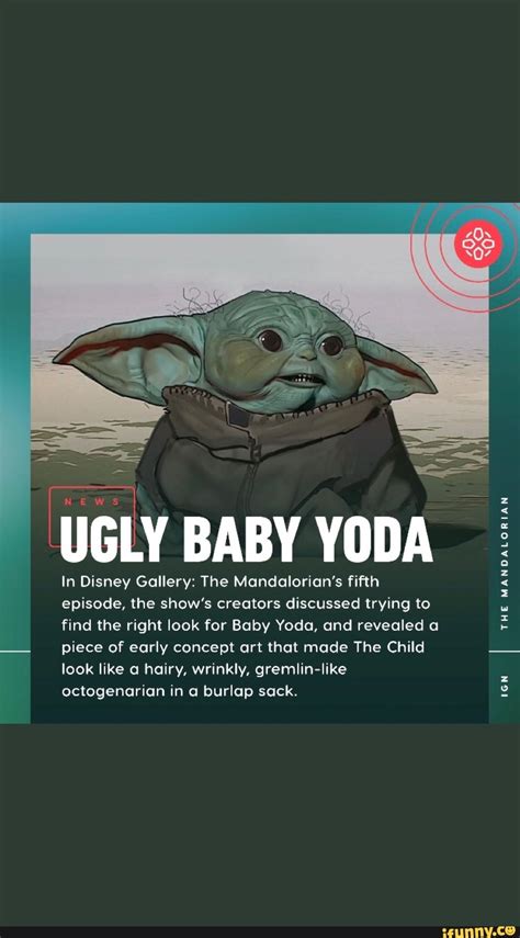 Ugly Baby Yoda In Disney Gallery The Mandalorians Fifth Episode The