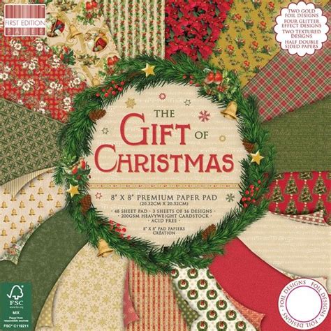 First Edition The T Of Christmas 8 X 8 Paper Pad Fsc Craftstash