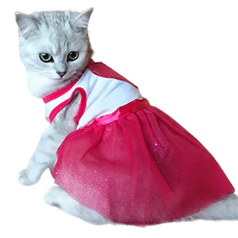 Summer Pet Cat Dress Lovely Princess Cat Clothes For Cats Lace Wedding