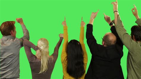Crowd Taking Pictures On Green Screen Stock Footage Video 2240296