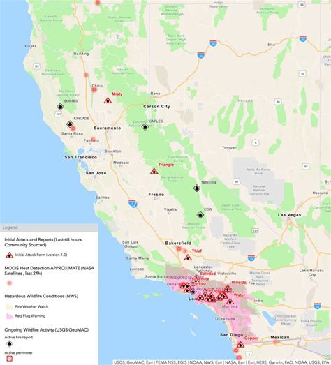 25 June California Fire Map Map