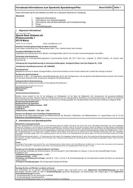 Werden auch sie mitglied und profitieren sie von besonders günstigen angeboten. SpardaAnsparPlan - Sparda-Bank Südwest eG