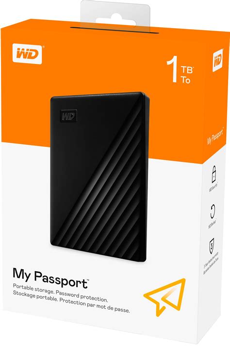 Wd My Passport 1tb External Usb 30 Portable Hard Drive Black