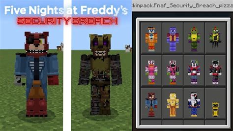 Five Nights At Freddy S Security Breach Skin Pack Para Minecraft Pe